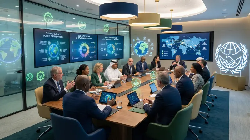الحوكمة الاستراتيجية المتعلقة بقضايا المناخ العالمية وقيادة بناء السلام
